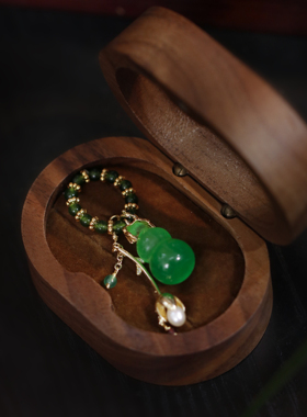 绿色葫芦小提溜 串珠手链DIY饰品配件高级感手工制作小茶壶挂件