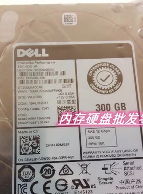 DELL/戴尔ST300MM0078 300G 12GB 10K SAS硬盘 02M5JK R730 R740