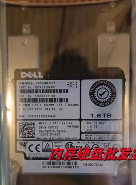 DELL全新 R730 R740 R750 840固态硬盘 PX05SMB160Y 1.6T SAS SSD