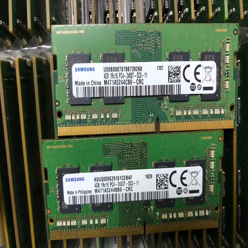 三星4GB 1RX16 PC4-2400T M471A5244CB0-CRC 4G 2400笔记本内存条