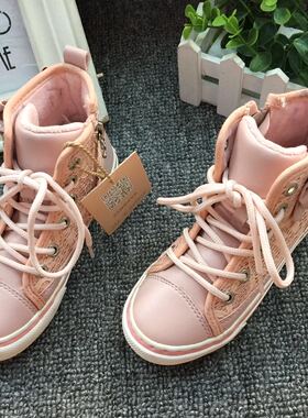 沙龙岛时尚潮流时尚风黑色舒适中大女童靴童鞋6d1903