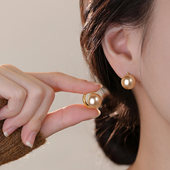 999银珍珠耳环轻奢小众耳钉2026新爆款 巷南 耳圈高级感女耳饰