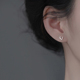 高级感耳环耳饰 999纯银爱心耳钉小众养耳洞女2026新爆款 巷南