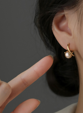 【巷南】925银珍珠耳环轻奢高级感2026新爆款小众设计女耳钉耳饰