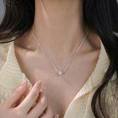 925纯银精灵球项链高级感颈链2026新爆款 巷南 毛衣链女锁骨链