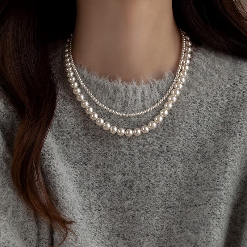 巷南施家小米珠项链小众高级感