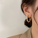 耳环轻奢耳钉小众高级感女耳饰 925银麻花耳圈2025新爆款 巷南