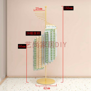 丝巾展示架 铁艺围巾架 落地围巾架子挂围脖货架多功能收纳服装 店