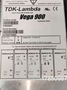 议价tdk-lambda Vega 900电源V90066T  V9023YM议价