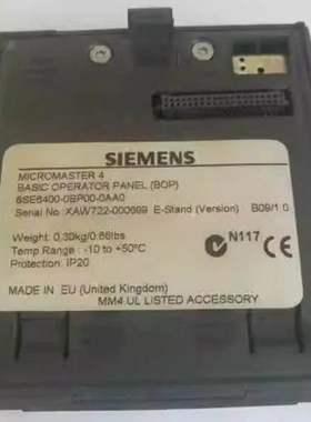 非实价议价议价420 440变频器BOP操作面板6SE6400-0BP00/OBPOO-0A