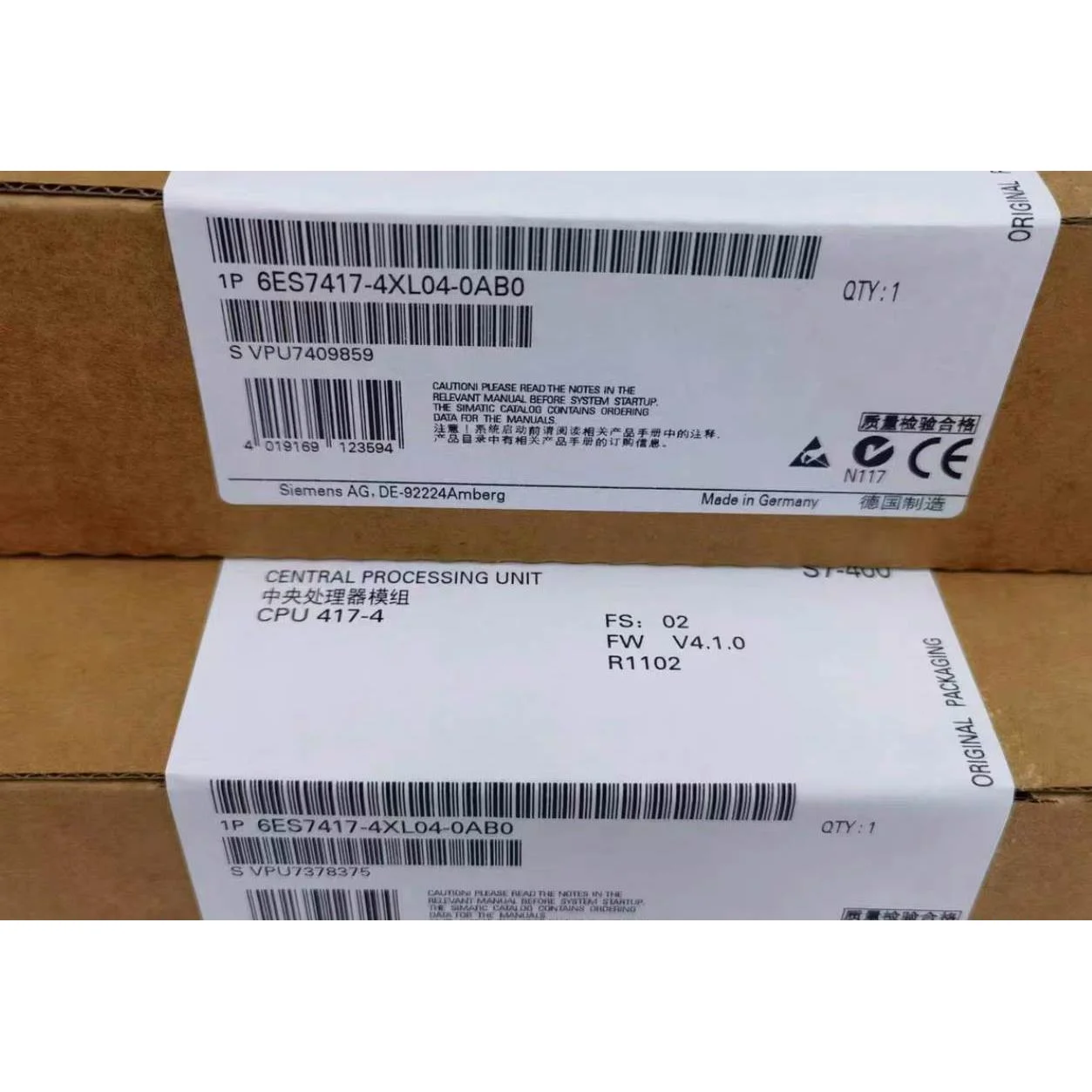 非实价议价议价6ES7417-4XL04-0AB0西门子全新原装CPU模块6ES7417