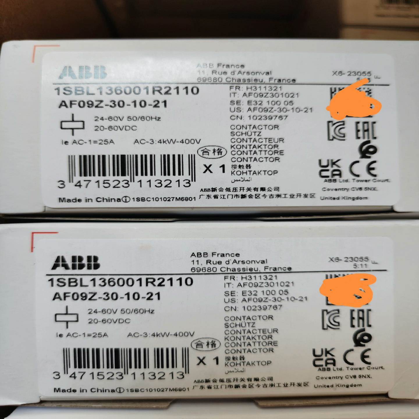 非实价议价议价原装ABB接触器 AF09Z-30-10-21 24-60V非实价议价