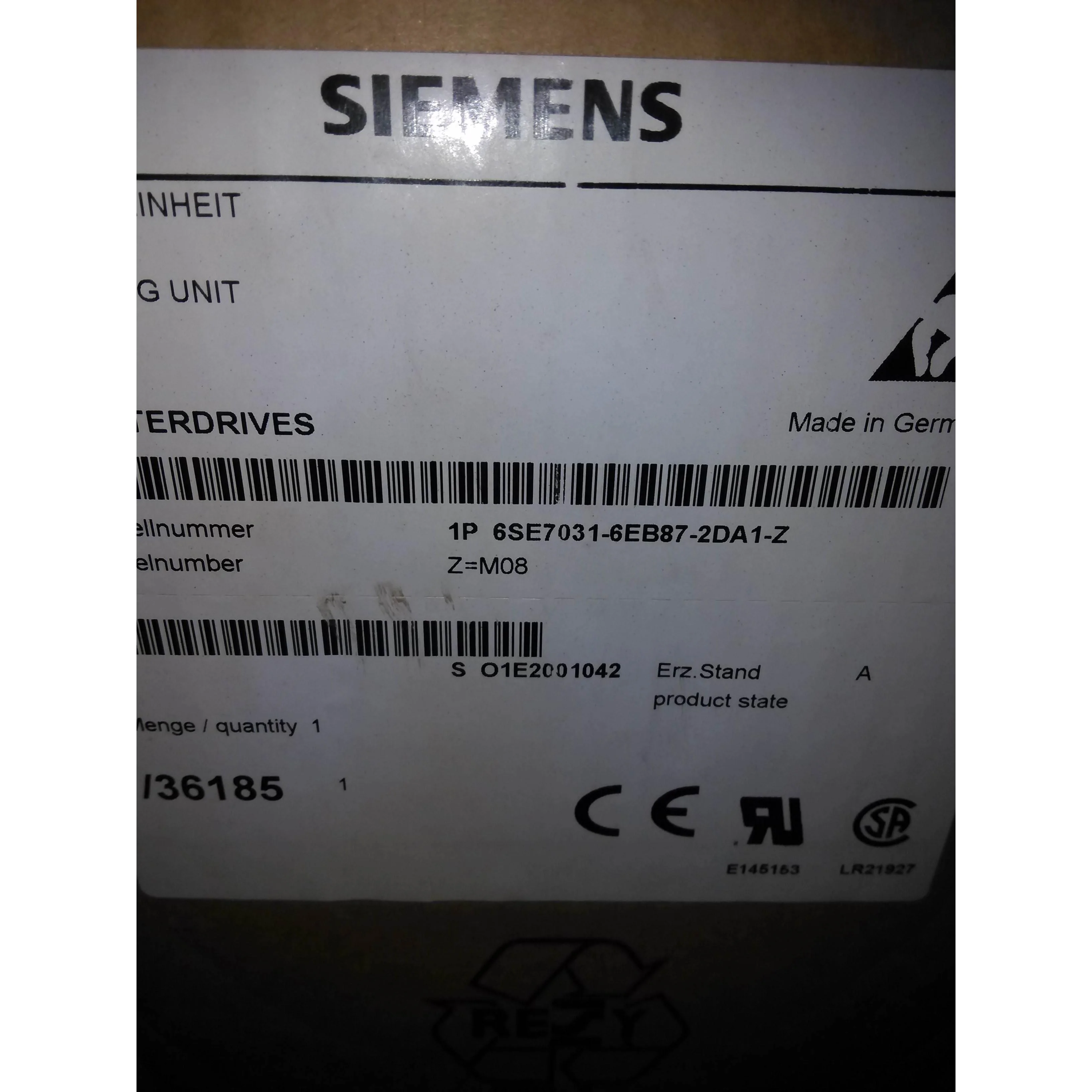 非实价议价议价全新原装正品制动单元6SE7031-6EB87-2DA1-Z Z=M08