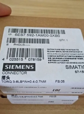 非实价议价议价6ES7592-1AM00/1AMOO-0XB0/OXBOS7-1500前连接器
