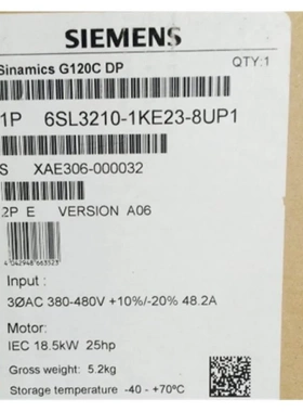 非实价议价议价G120C一体式18.5KW变频器6SL3210-1KE23-8UP1非实