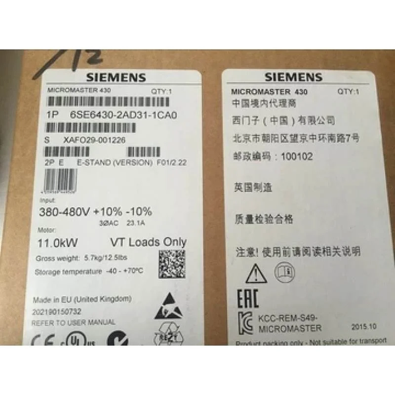 非实价议价议价6SE6430-2AD31-1CA0/1CAO 11kW MM430变频器A级滤