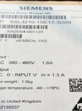 非实价议价议价6SL3210-1SE11-3UA0/3UAOS120变频器 1.3A 0.37KW
