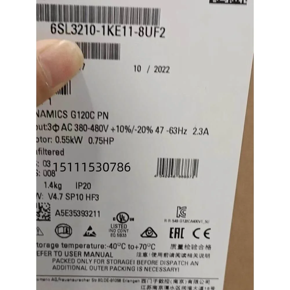 非实价议价议价原装现货西门子G120C 标称功率 0.55kW 变频器6SL3