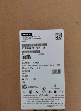 非实价议价议价6SL3210-1PE16-1UL1PM240-2功率模块 6SL32101PE16