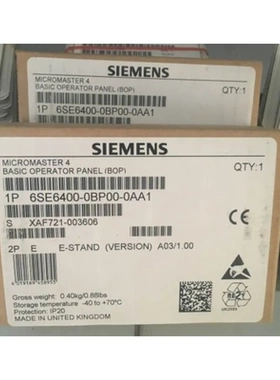 非实价议价议价420/440变频器BOP操作面板6SE6400-0BP00/OBPOO-0A