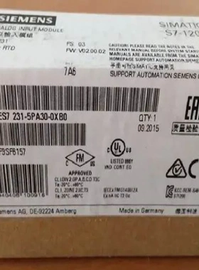 非实价议价议价SB 1231 RTD输入模块6ES7 231-5PA30-0XB0/OXBO 6E