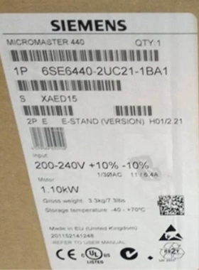 非实价议价议价6se6440-2uc21-1ba1MM440变频器 1.1kW 6SE6440-2U