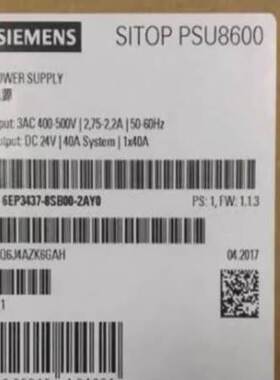 非实价议价议价SITOP PSU8600 40A电源6EP3437-8SB00/8SBOO-2AY0/