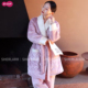 睡衣绑带显瘦浴袍套装 2025新款 女真丝夹绒睡袍加绒加厚中长款 保暖