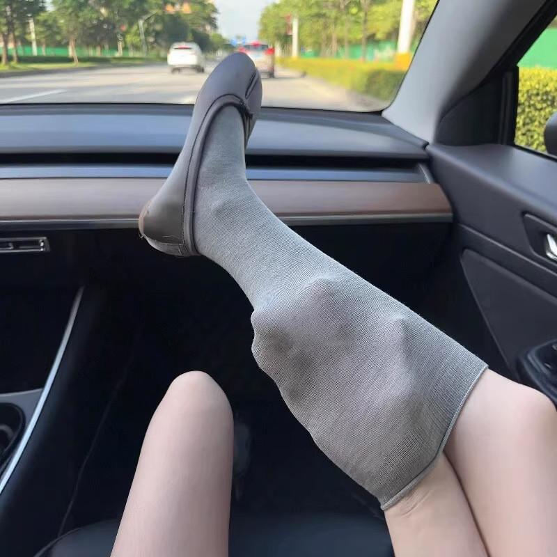 【4双装】还原肉眼可见的软糯小腿袜~春秋穿搭微压超弹少女中筒袜