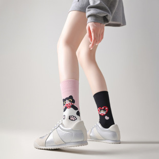 街头潮流 发光 潮啊 好个性 春夏AB不对称男女情侣中筒堆堆 眼眸