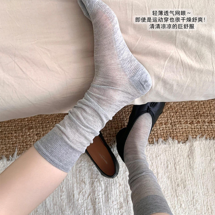 颜值直接戳心!妥妥miu系氛围感轻薄微透~春夏小腿穿搭分趾堆堆袜