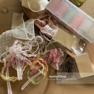 AONNAIL【圣诞饰品】【蕾丝】美甲装饰花边热门美甲素材专用套盒