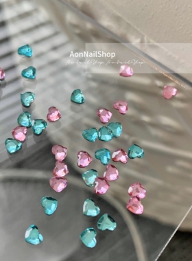 AONNAIL【钻】美甲饰品超闪多巴胺小猴子爱心平底钻超闪高定K9钻