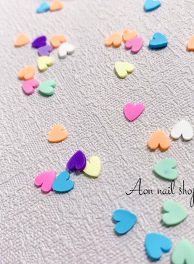 AONNAIL【素材】饰品爱心软糖美甲饰品心形星星混色软陶片装饰