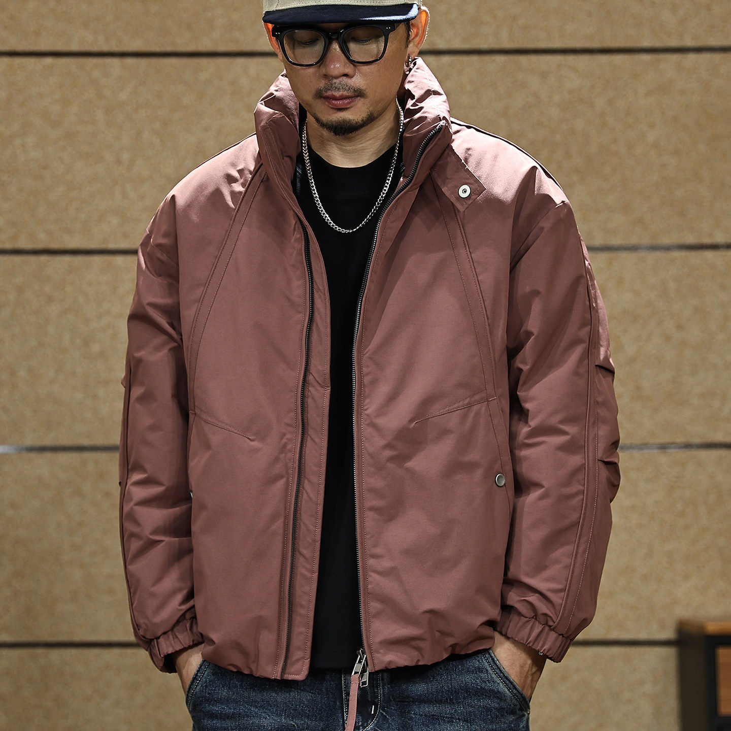 90白鸭绒羽绒服男士冬季2025新款潮流高级立领加厚保暖冬装外套男