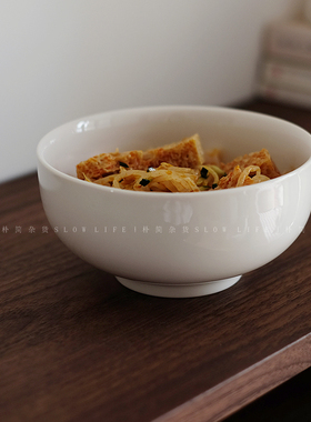 日常实用 白色陶瓷碗 大面碗 拌饭碗 汤碗家用大碗