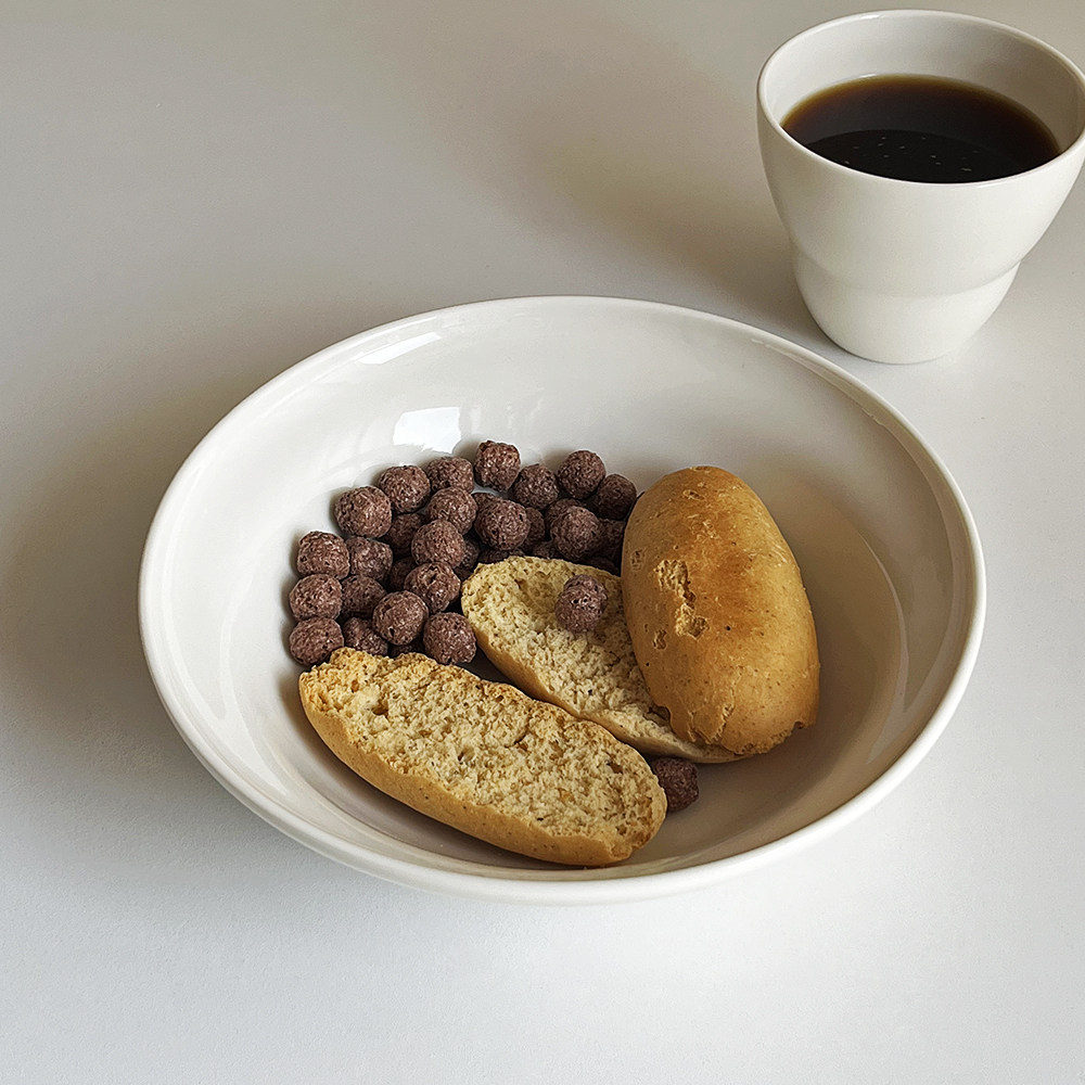 奶白色陶瓷深盘 酸奶麦片盘家用菜盘饭盘汤盘水杯 牛奶杯子,餐饮具,盘,淘宝优惠券,粉丝福利购,淘宝优惠卷