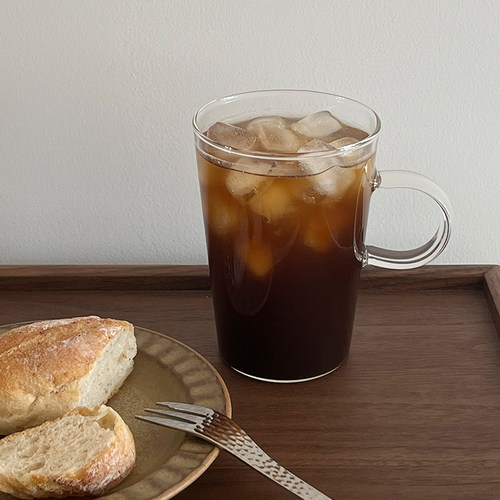 日式简约透明玻璃杯咖啡杯牛奶杯