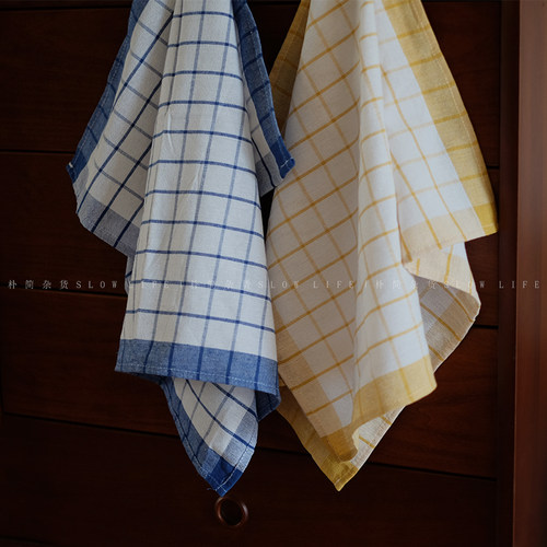 出口原单格子纹布艺餐巾 厨房巾烘焙茶巾隔热垫盖布