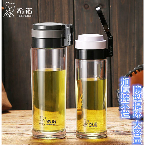希诺透明PC滤网便携太空杯
