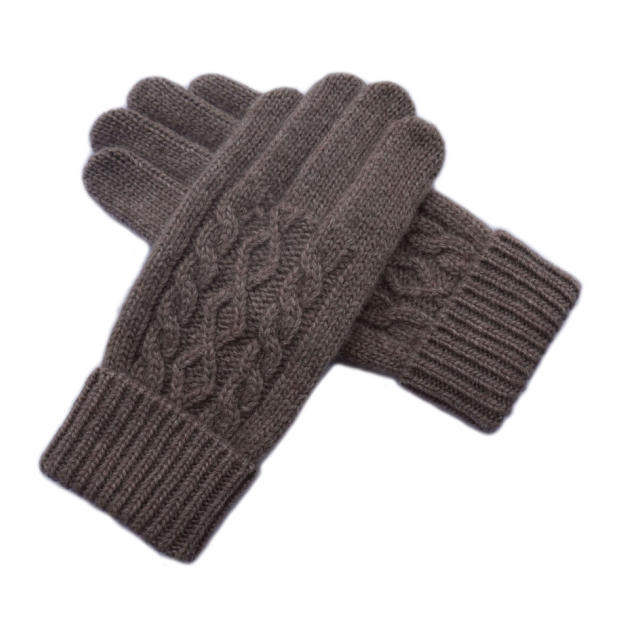 KRASKA ROMANTIC WINTER WOMENS WOOLEN GLOVES THICKEN WARM TWISTED KNITTED WOOLEN TOUCH SCREEN GLOVES