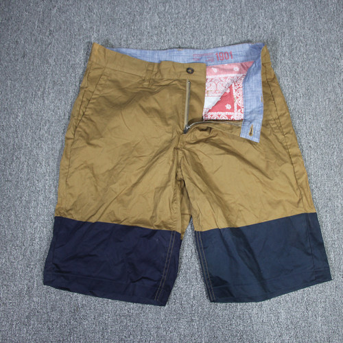 外贸美式男士夏季纯棉拼色短裤