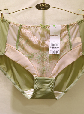 爱戴精美刺绣茯苓纱调整型文胸配套中腰牛奶丝包臀女士内裤D3752