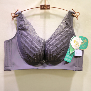 唯美19318氧森罩蚕丝磁疗性感深V中厚聚拢ABC杯U型收副乳调整文胸