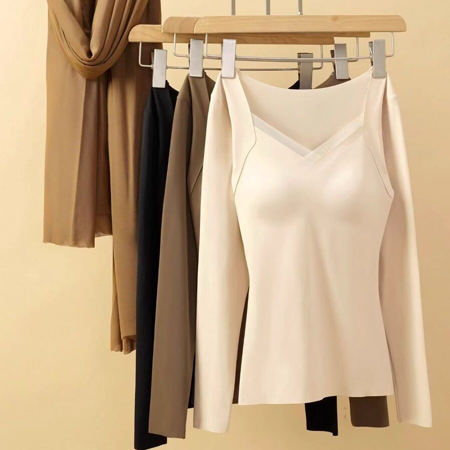 爱戴保暖打底无痕背心磨毛抗静电