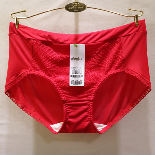 爱戴大红中腰包臀速干奢华女内裤