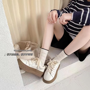 新rins网红日系高颜值纯色女士百搭夏季潮流个性中长筒少女袜子