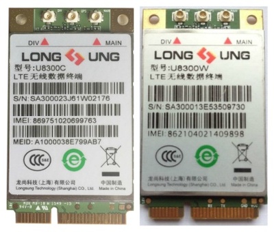 龙尚U8300C U8300W全网通支持电信移动联通4G模块PCI 货靓 包测好