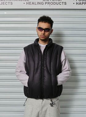 ComicTree C.t 2025冬季立体裁线小领保暖棉马甲男士新款外穿坎肩