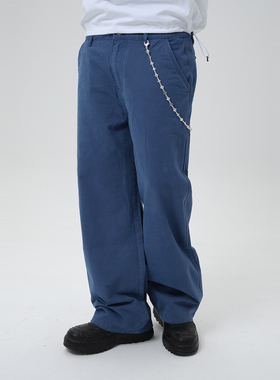 ComicTree C.t 2025秋季工装阿苏特染水洗做旧法工蓝长裤子男士潮